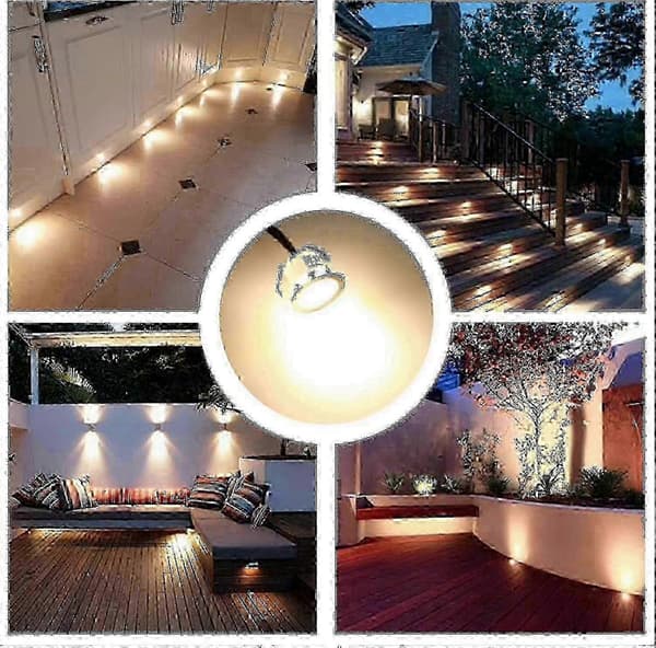 Vattentät IP67 Infälld Utomhusspotlight Kit för Träterrass 16-pack LED Spotlights