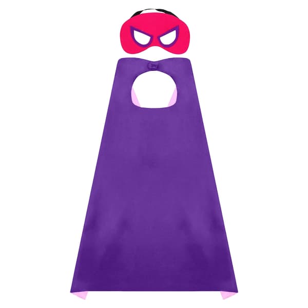 Superheltkapper og masker sett for barn rollespill fest Halloween-kostymer Dark Violet One-size