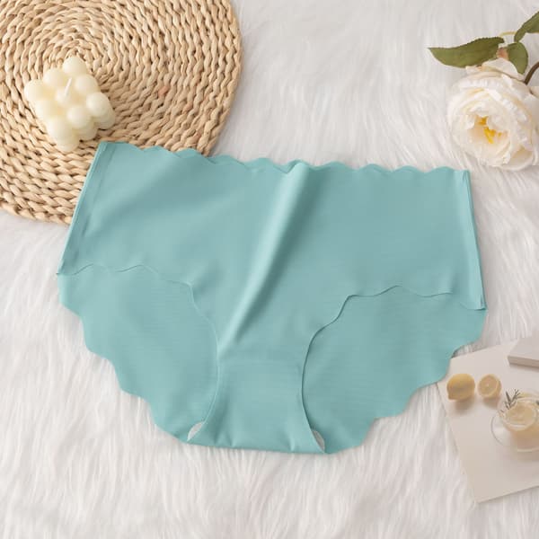3 STK Sømløse Ice Silk Trusser til Kvinder, Åndbare Lette Usynlige Trusser*M*Himmelblå Sky blue M