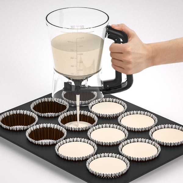Pannkakssmetdispenser - Handhållen trattkopp för muffins och bakning - Mätverktyg