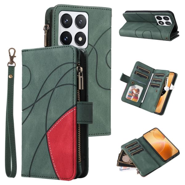 KT Lommebokdeksel for Xiaomi 14T Pro - Grønn{F2} Grön green