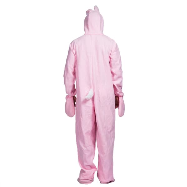 Påskerekvisitter og kostumer, lyserødt kaninkostume, dyrepyjamas til voksne
