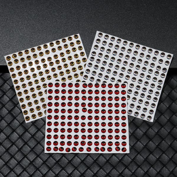 300 st/set Fiskedrag 3D Holografisk SILVER - 3MM SILVER -(f2)