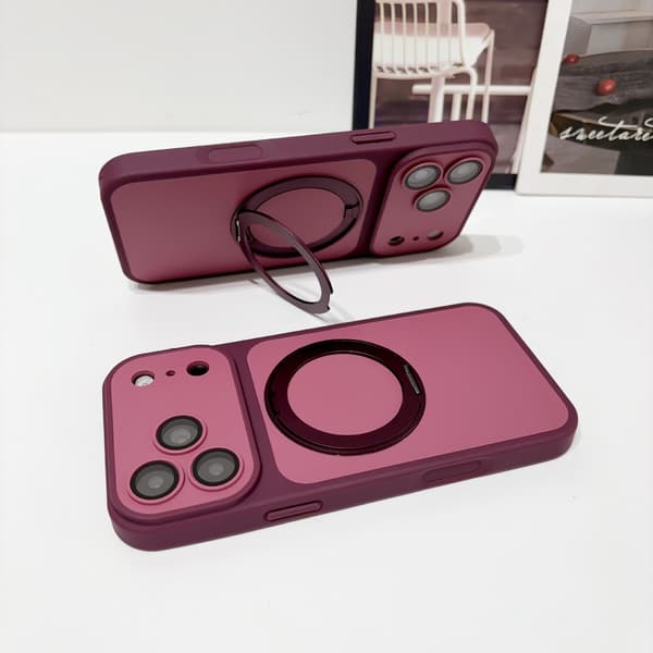 Magnetisk iPhone-deksel med roterende stativ, støtsikkert beskyttelsesdeksel for iPhone 18/17/16, justerbar telefonholder*iPhone 16 Pro*grå grey iPhone 16 Pro