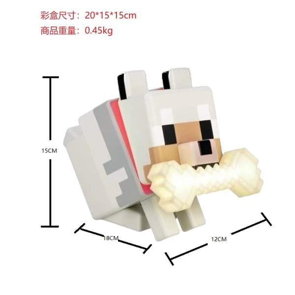 Minecraft Nattlampe | Dekorativ lampe i pikselstil**rev