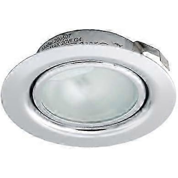 Belysning 12v 20w halogen infälld downlight krom varmvit lågspänning (Driver krävs)