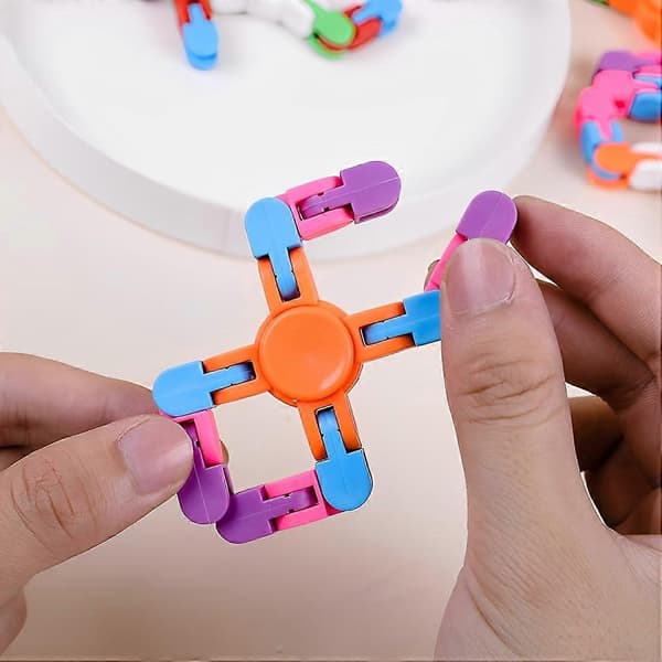 Förpackning med 9 Fidget Spinner Leksaker för Barn och Vuxna, DIY Formbar Fingertoppsleksak（f2）