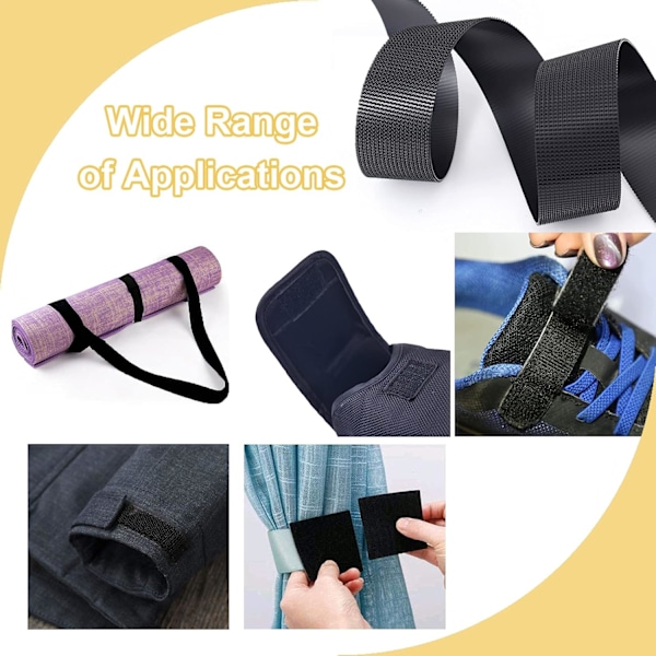 11 cm leveä 1 m pitkä ommeltava Velcro-tarra kangaskäyttöön, ei-liimautuva F{EE}