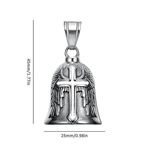 Retro Punk -tyylinen Guardian Bell -moottoripyöräkello miehille, onnenkello, enkelin siivet, ritarikello, metalliriipus, moottoripyörävarusteetBY C