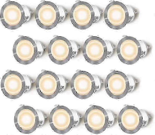 Vattentät IP67 Infälld Utomhusspotlight Kit för Träterrass 16-pack LED Spotlights
