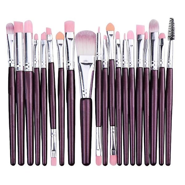 CASA Ögonsminkborstar Set - 20 Pack Lila Purple little