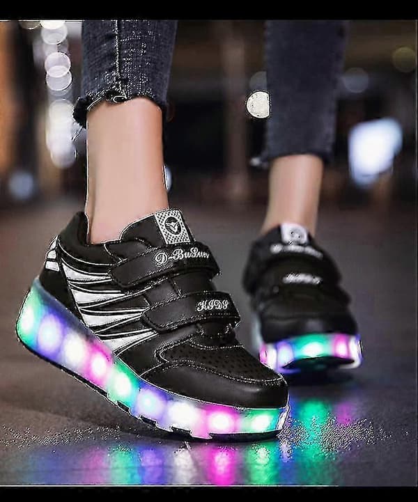 LED rullesko til børn med blinkende hjul black 33