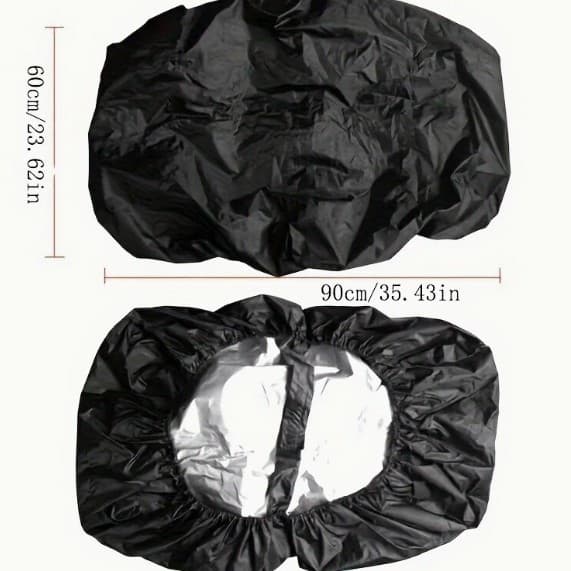 Pyörätuolin sadesuoja pölytiivis vedenpitävä suojus 60x90cm, yleiskäyttöinen sähkömopoihin, musta 210T