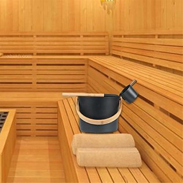 Finsk Sauna Aluminiumspand, Langskaftet Skesæt, Saunaspand, Badeværelse, Sauna Dampbadstilbehør{EE}