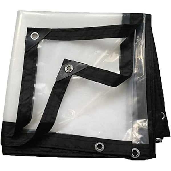 BeGrit 2M x 3M Transparent Presenning med Öglor Väderbeständig - WELLNESS{F2}