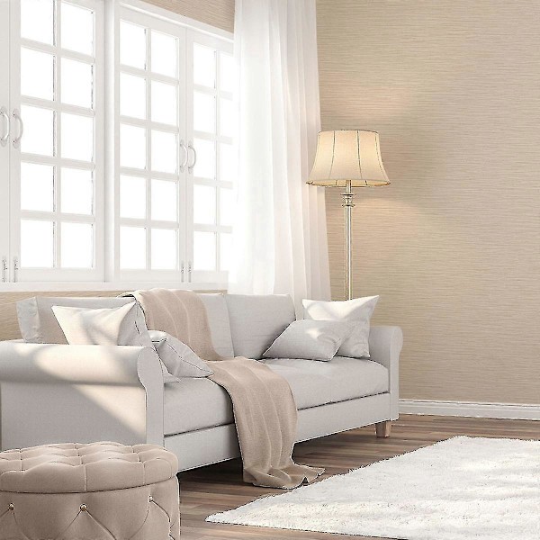 Roma Linjär Textur Tungvikt Vinyltapet {HH} Beige