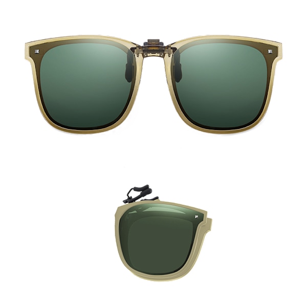 Clip-on Wayfarer Solbriller Svart - Festes på eksisterende briller{EE}