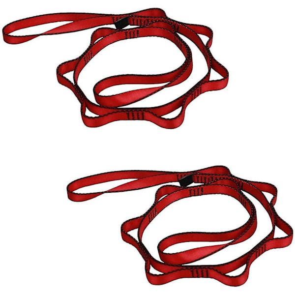 Daisy Chain Reb 2 stk. Loopede Stærke Stropper 23 KN Klatresnor Nylon Daisy Chains Multi Loop Aerial Yoga Sling 130 cm