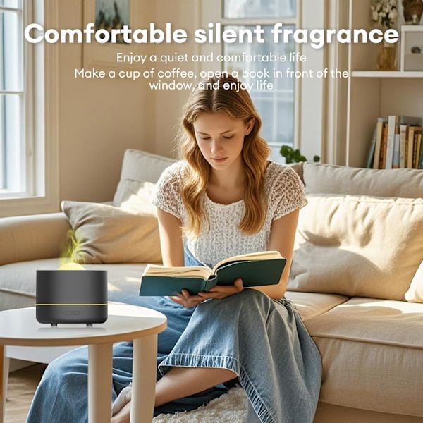 Luftfukter - Luftfukter for soverom - Eterisk olje-diffuser med roterende galakselys - Aromaterapi-diffuser med 7-farget LED - Kjølig tåke-luftfukter...