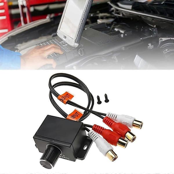 Bil Stereo Rca Niveaukontrol Bas Knap Volumenknap, 2CH Universal Forstærker Sub