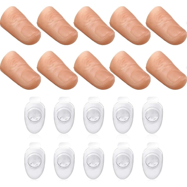 10 Stk. LED Fingerlys Tricks Fingerlys Tommelfingerlys Finger Spøg Legetøjsværktøj til Performance Halloween-WELLNGS