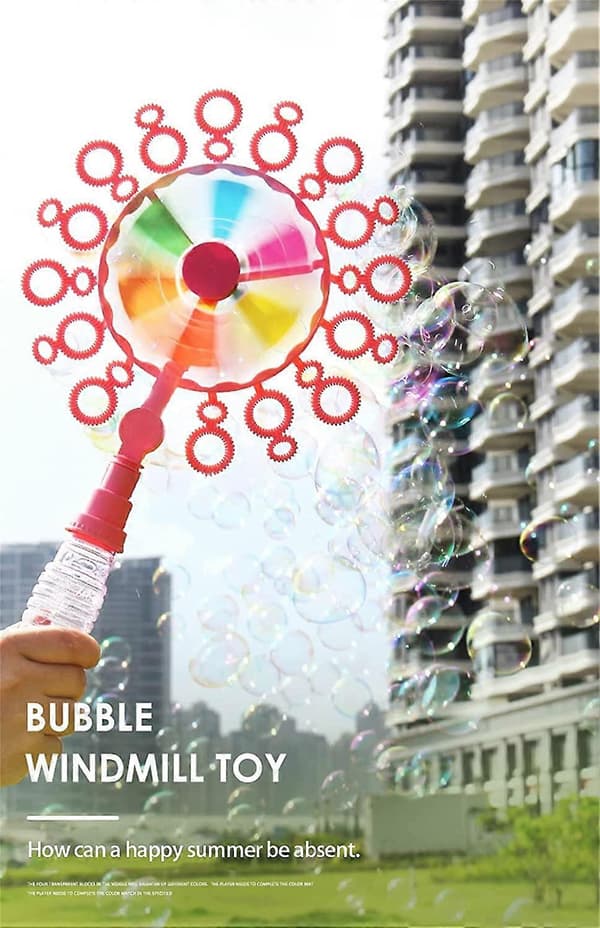 Bubbelstavar Set, Rolig Stor Bubbelmaskin med Bricka, för Utomhuslek & Födelsedagsfest & Spel