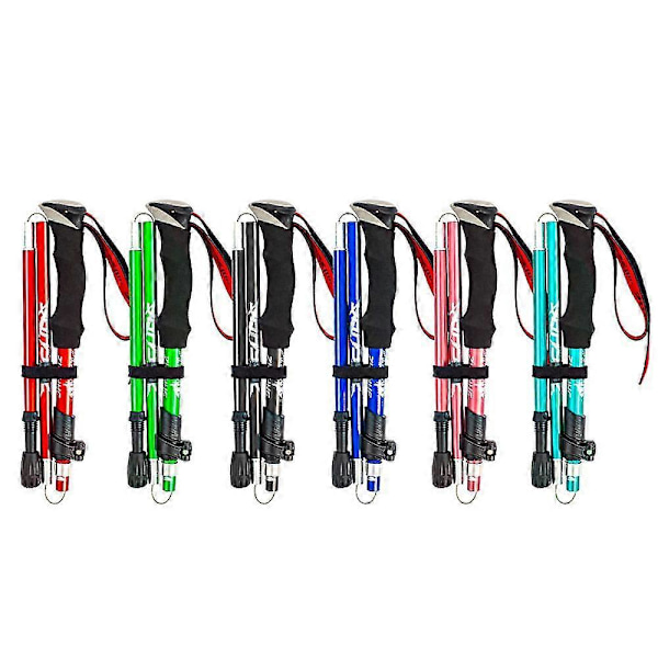 5-delt Foldbar Vandrestav Gåstav Vandring Naturehike Antishock blå{F2] blue 110-130cm