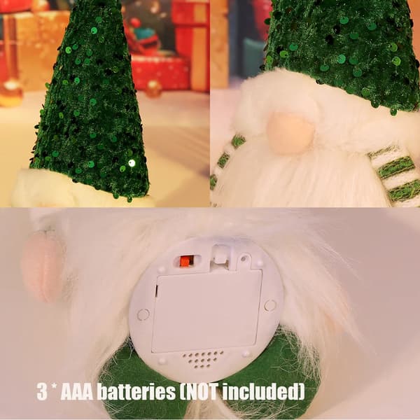 30 cm LED Nisse Ansiktsløs Dukke Julepynt Hjem 2026 Nattlys Ferie Julepynt Gave Navidad Nyttår D sequin Pink