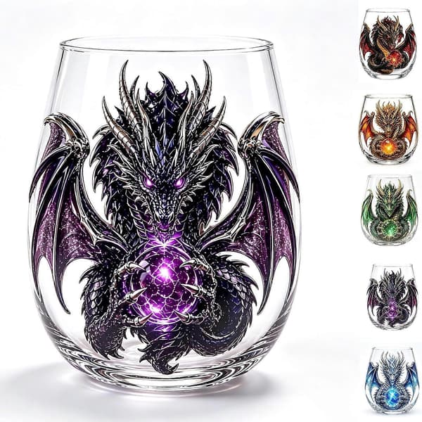 Mytisk Drakglas Konstkopp Whiskyglas, Skulpterat Drakdryckesglas för Bardekorationspresent E