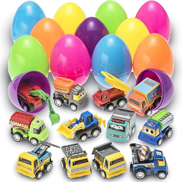 Påskägg Byggfordon 12-pack PRETEX(f2)