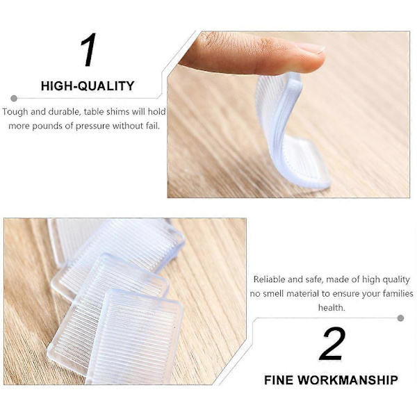 12 stk. Nivelleringsputer for møbelføtter PVC Bordputer Hjem DIY Kile Nivellerer{f2}