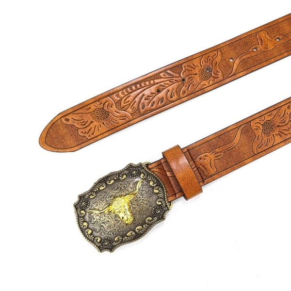 Västerländsk Cowboy Bältespänne Herrbälte 125cm