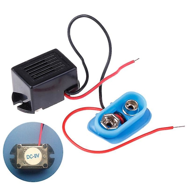 Mechanical Buzzer 9v With Lead Vibrating Buzzer 22x16x14mm With Battery Holder Hfmqv