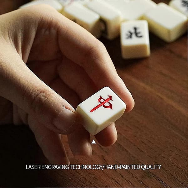 Mahjong Classic Mahjong-setti perhepeli 144 numeroidulla mahjong-laattalla S04