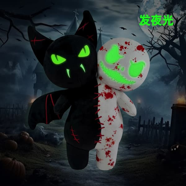 Tecknad Halloween Pumpa Skelett Plyschdocka 25cm 40cm