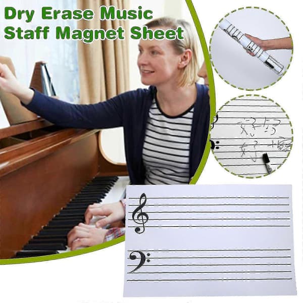 Lettvekt Undervisningstavle Notestav Whiteboard Musikknotat Whiteboard Som visas