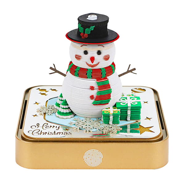 {hw} Tidpiece Kalender 2026 Bordkalender Med LED Lys 3D Riv-a A