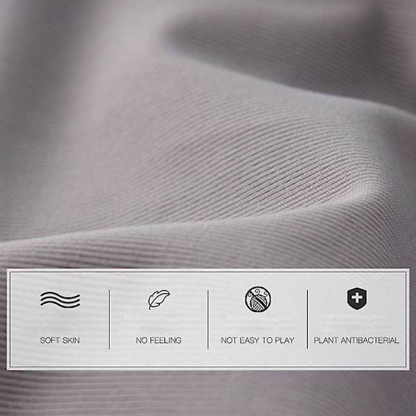 Myke, pustende underbukser, boxershorts for menn, ensfarget {F2} S