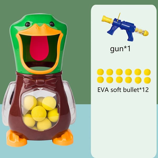 Andeskydningslegetøj med luftdrevet pistol og bløde bolde 1 Gun + 12 Soft bullet
