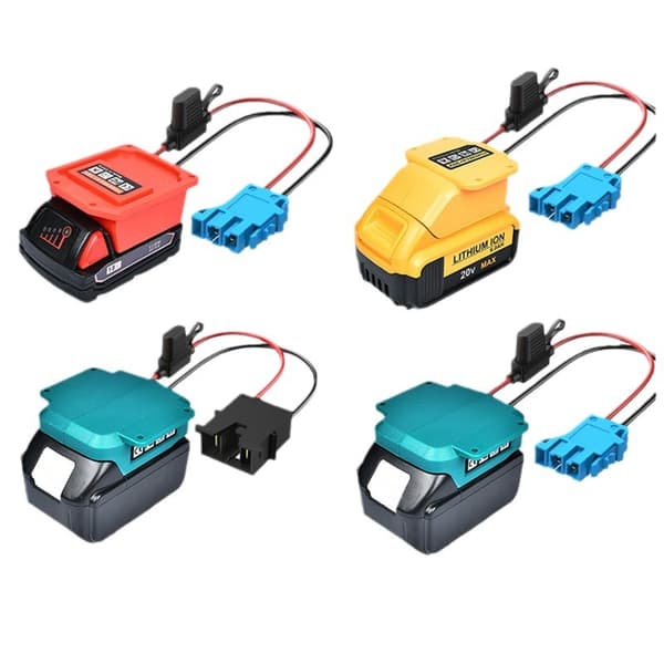 Batteriadapter 18V-omvandlare – DIY-kontakt för leksaksbilars elverktyg**Miwochi-version + blå Miwochi version + blue