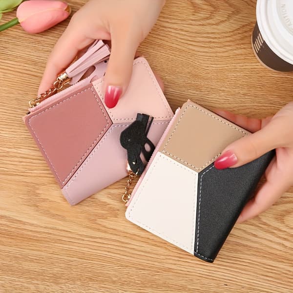 Mini Møntpung Dame Kortholder Lille Pung Mode Kompakt Clutch Blue