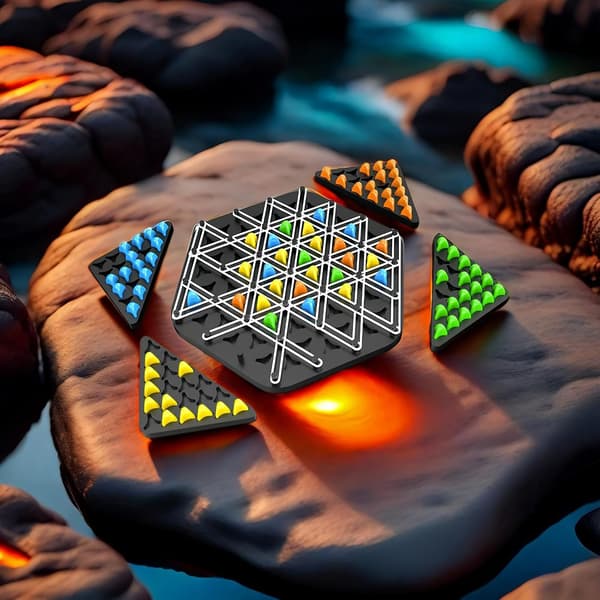Triangle Game Elastisk Bånd Hchain Triangle Sjakkspill og Taktisk Sjakkspill. Interessant Triangle Sjakkspill, Chain Triangle Sjakkspill