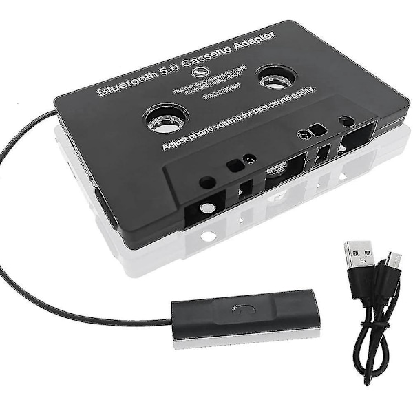 Universal Kassett Bluetooth 5.0 Adapter Konverter Bil Kassettspelare för Aux Stereo Musikadapter Kassett