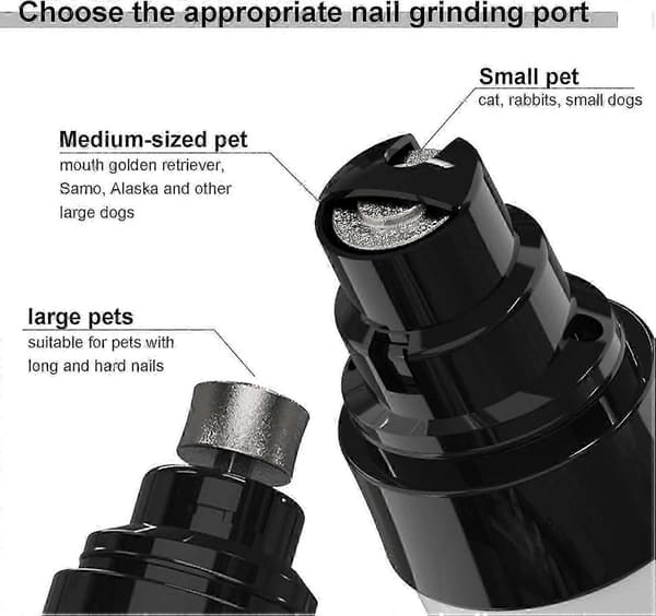 Heusom Tyst Nagelslip – USB Uppladdningsbar med 3 Portar & Dubbel Hastighet