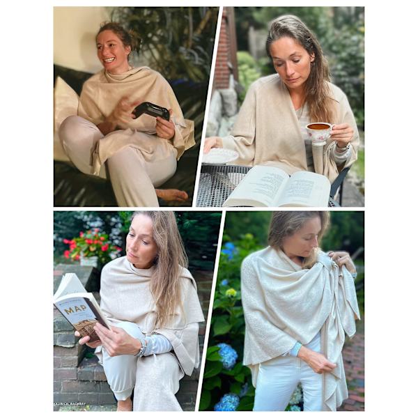 Stor krydsfront cape sweater wrap top strikket elegant tørklæde cape efterår vinter stil til kvinder