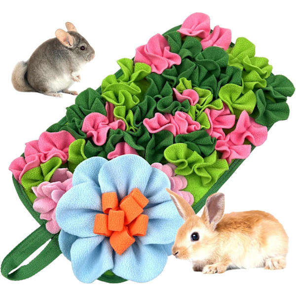 Snusemåtte til Hunde Små Kæledyr Fodermåtte til Dufttræning Stresslindring Søgemåtte til Hunde Blomsterfarve 25x45cm