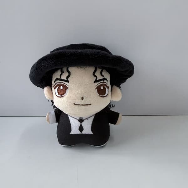 Michael Jackson-inspireret plysdukke, blødt samleobjekt, gave til musikfans**Små sorte klæder Small black clothes