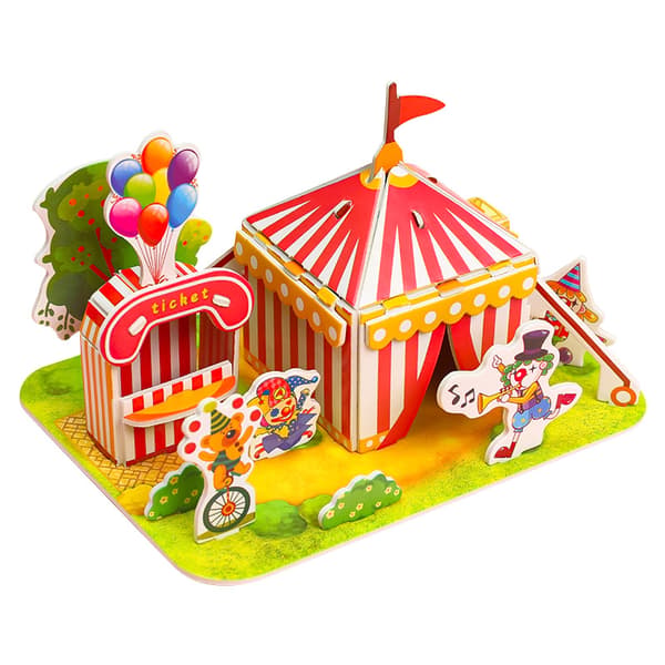 3D-pusselbyggklossleksak – pedagogisk pusselleksak för barn**Regnbågsslott Rainbow Castle
