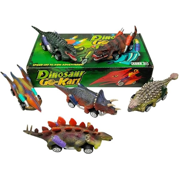 Dinosaurieleksaker, Dra Tillbaka Bilar, 6-pack Dino Leksaker för 3 År Gamla Pojkar Flickor och Småbarn, Pojkleksaker{f225}