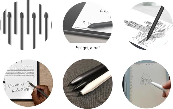 Ersättningsspetsar för BOOX Stylus Pen för Pen2 Pro, Max Lumi2, Note Air2, Note5, Nova Air C, Remarkable2, svart 10 st